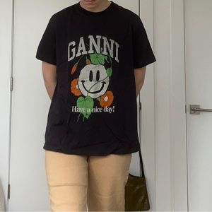 GANNI Have a Nice Day! Tee Shirt Size Small
